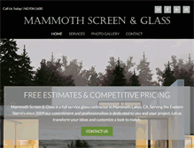 Tablet Screenshot of mammothscreensglass.com